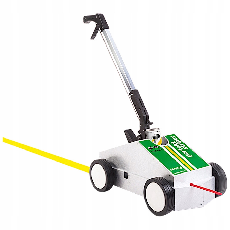 Farba biała do malowania linii pasów 36szt + wózek Stan opakowania oryginalne