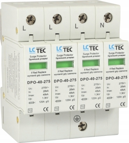 Omezovač Přepětí 4P 7kA T1+T2 B+c Lctec
