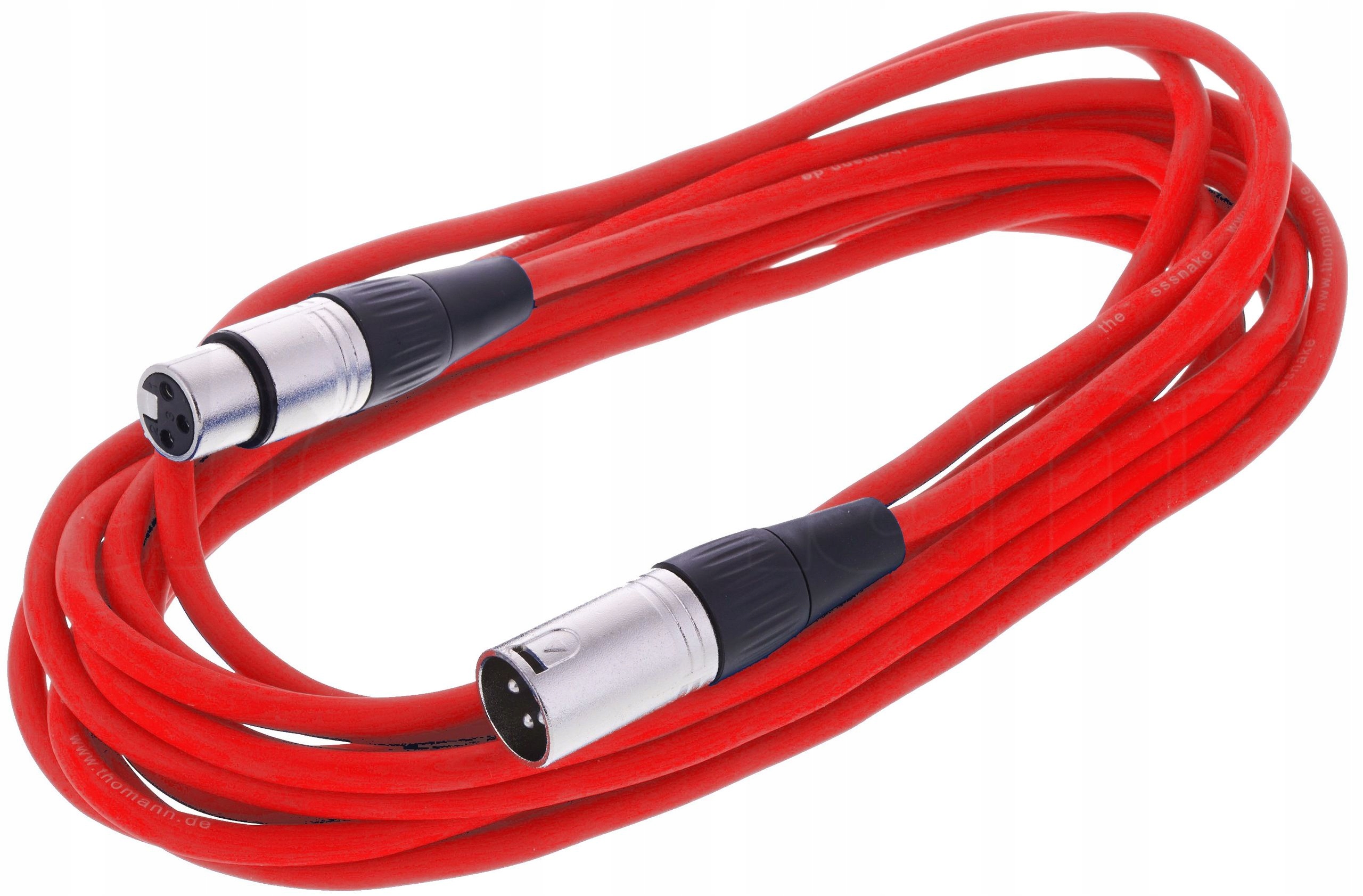 

Kabel przewód mikrofonowy Xlr Xlr 6m czerwony