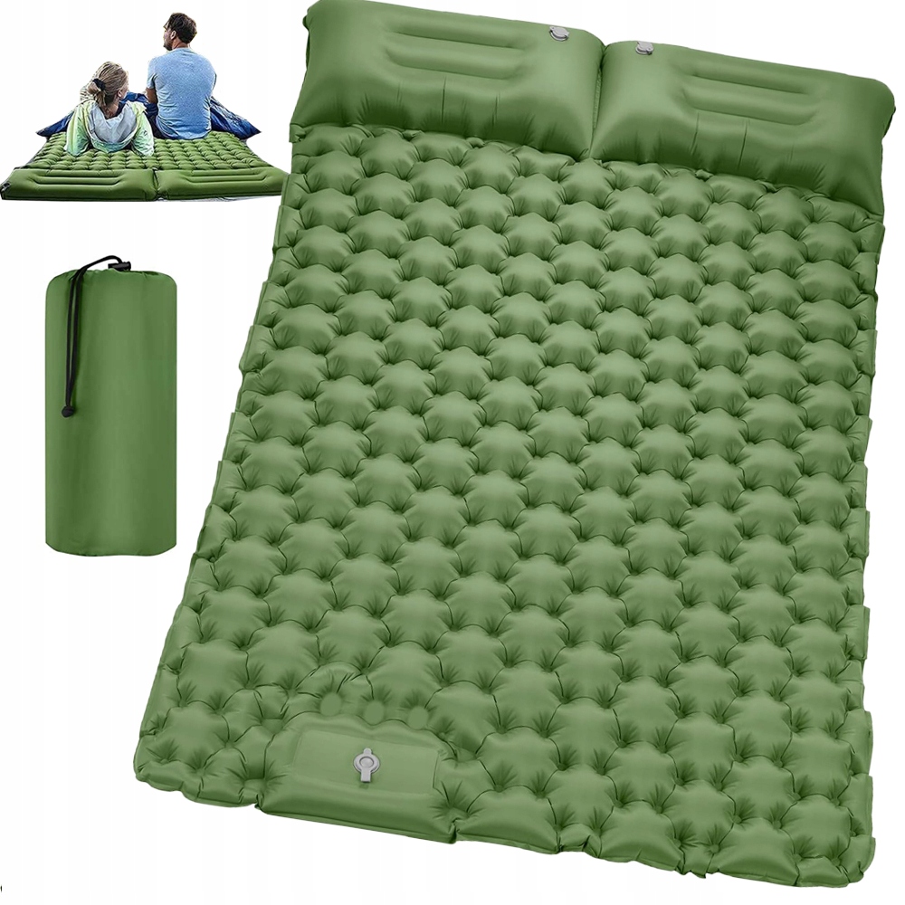 Podwójny Materac Materac Dmuchany Z Wbudowanymi Poduszkami 195*125*10cm