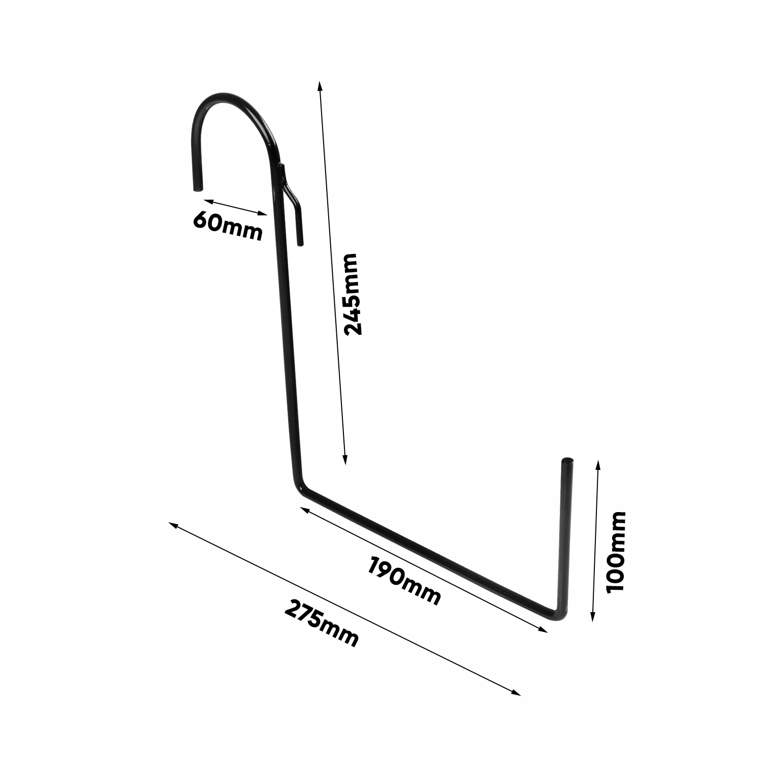 2x Skrzynka wisząca na balustarde DRT500 Antracyt Długość 51.5 cm