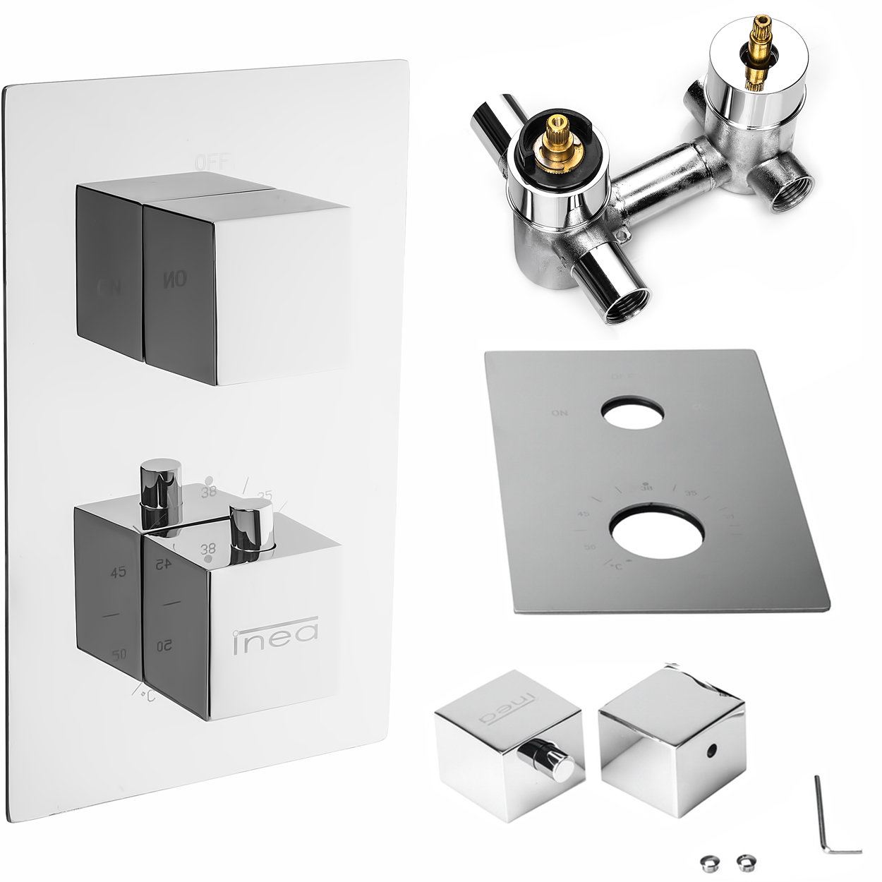 Dvoufunkční Podomítková Sprchová Směšovací Baterie Nebo Vanový Termostat