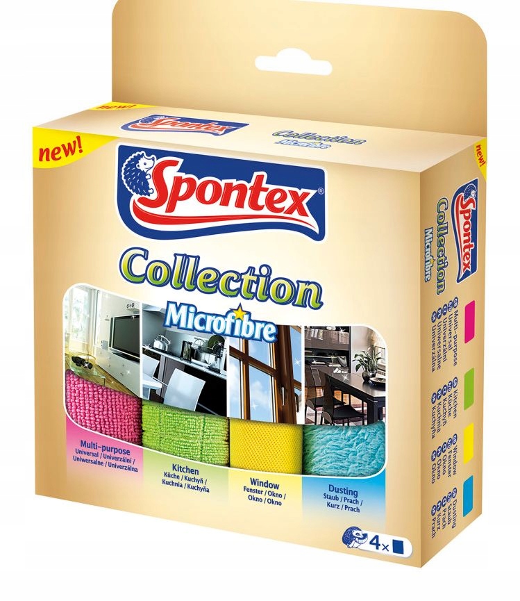 

Spontex Collection Zestaw 4 Ścierek z Mikrofibry