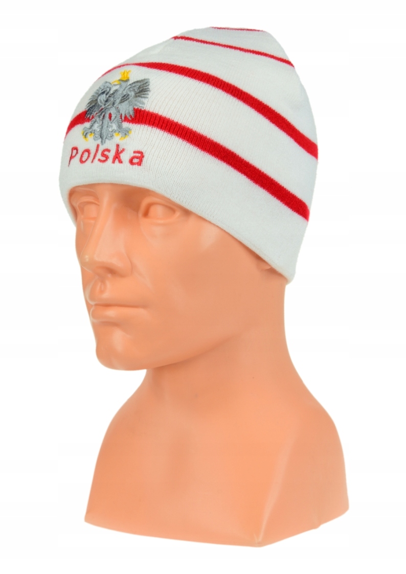 

czapka kibica zimowa Polska wzór C13