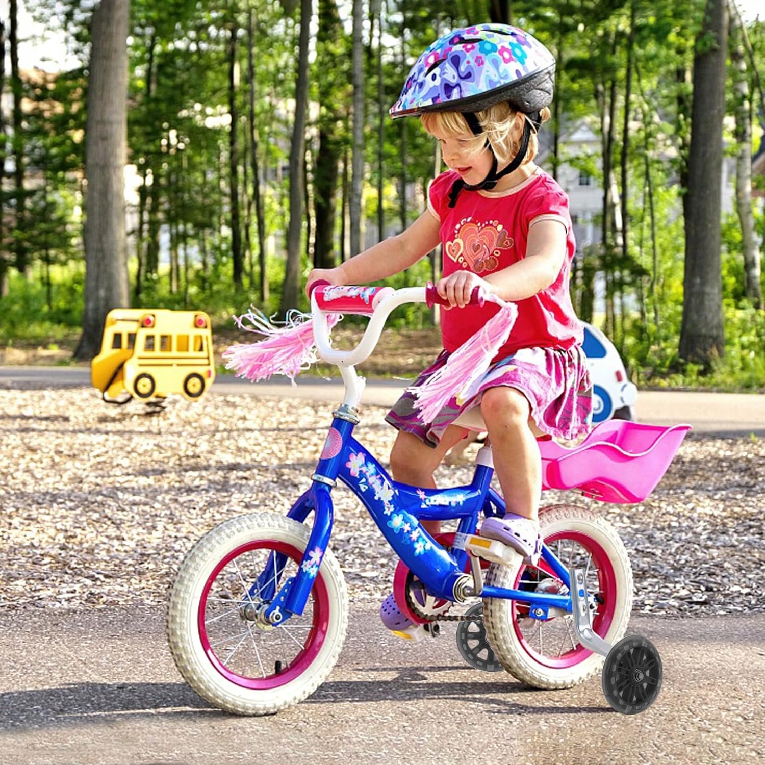 KÓŁKA PODPOROWE UNIWERSALNE DO ROWERU DZIECIĘCEGO 12-20" Z BROKATOWE Model Koło błyskowe