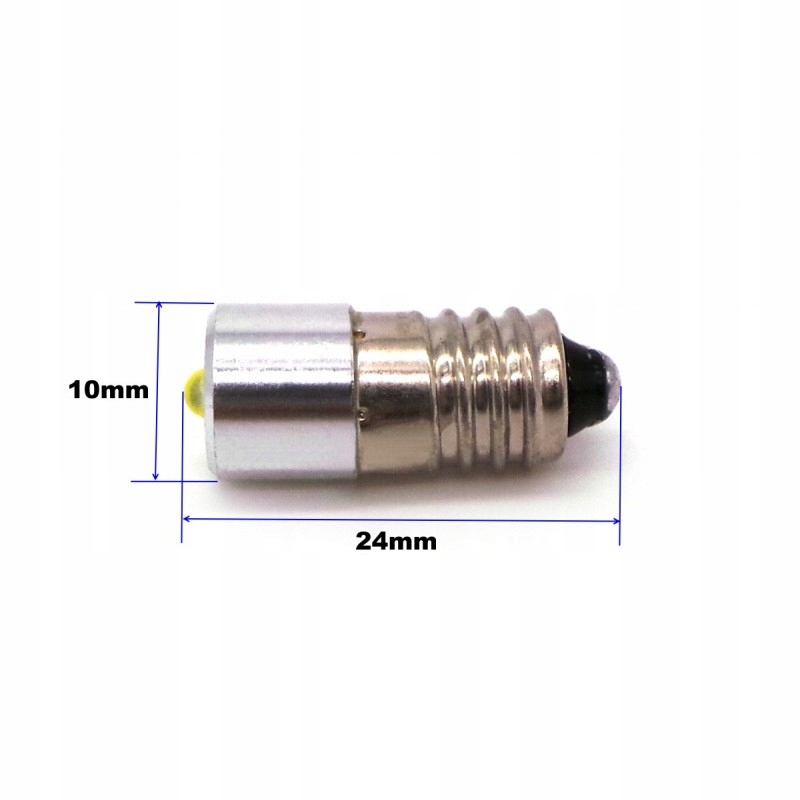żarówka LED E10 4-24V CREE biała mocna Model E10