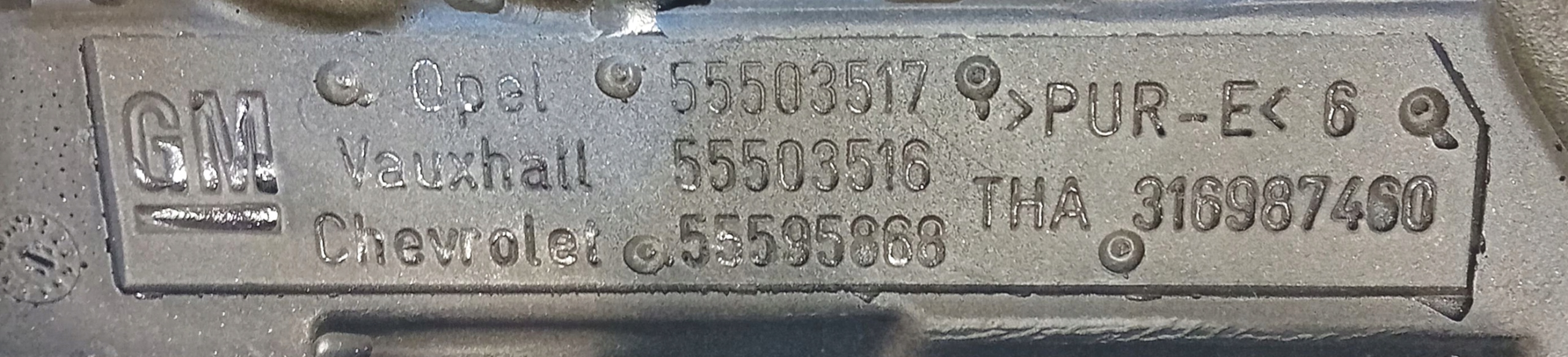 cover cover 55503517 of the engine OPELCORSA E 1.3 CDTI