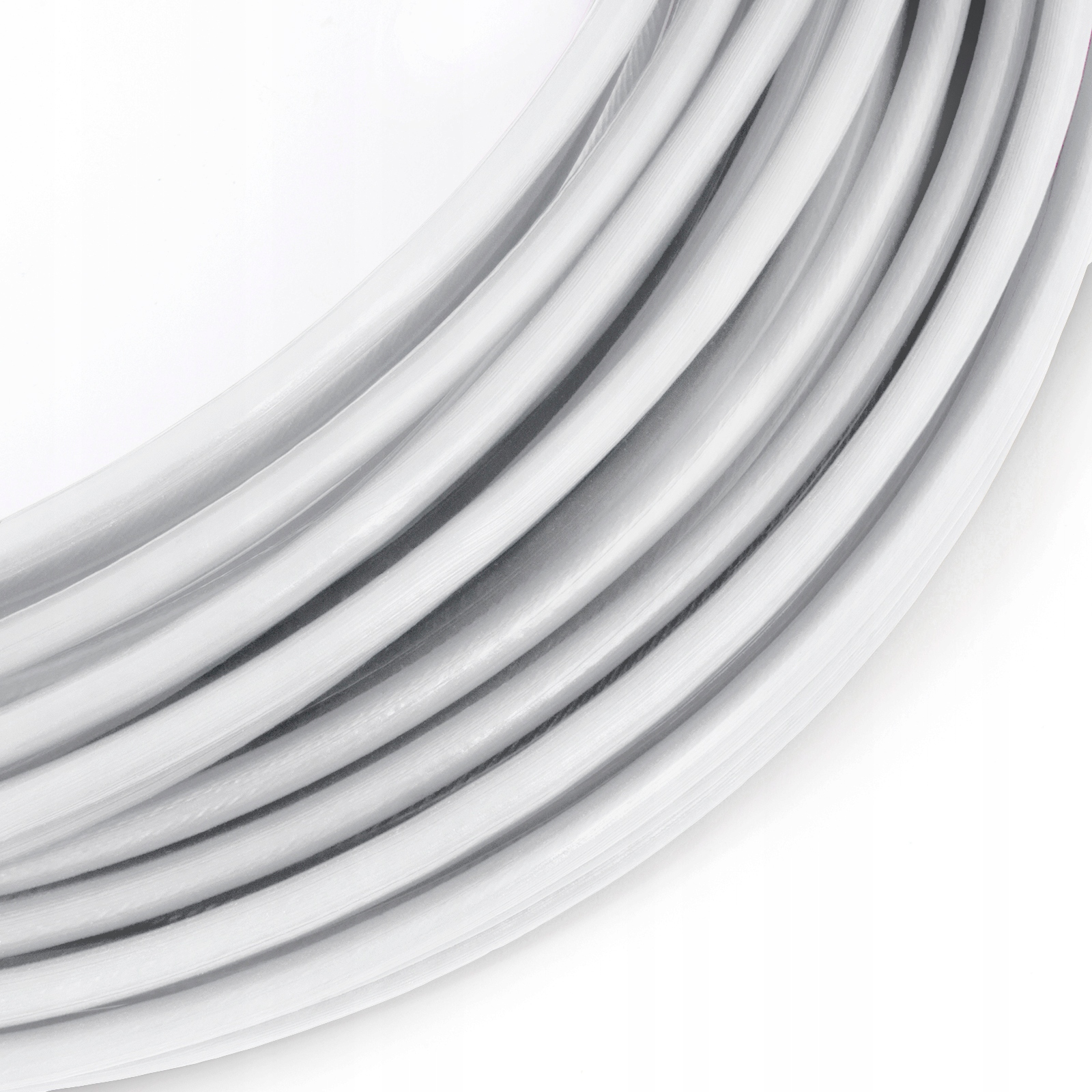 Lanko ocelové Nerezové Inox Pvc obal bílé 4/7 mm 250 m