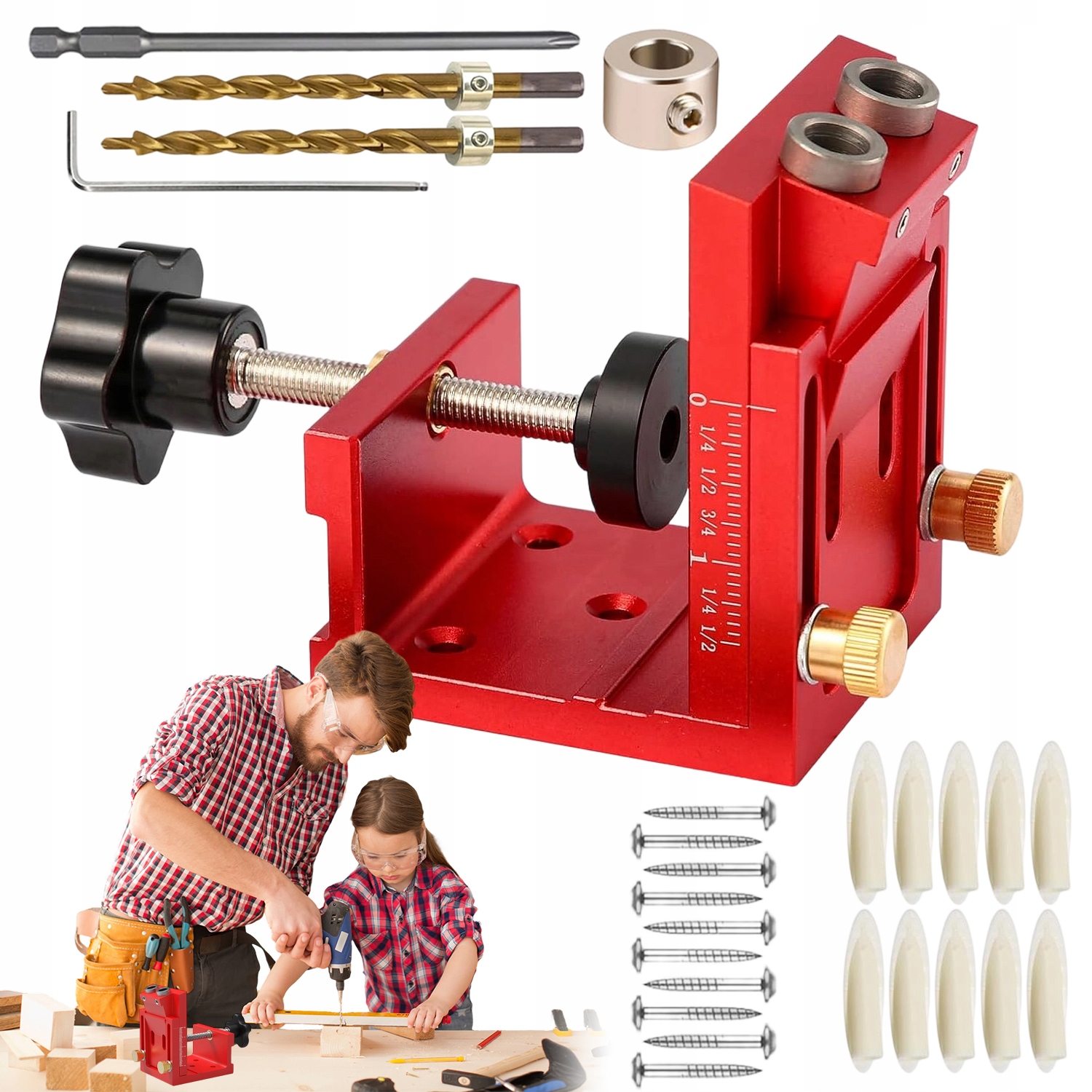 Úhlová Šablona 3V1 Korunkový Vrták Z Hliníkové Slitiny, Přesná