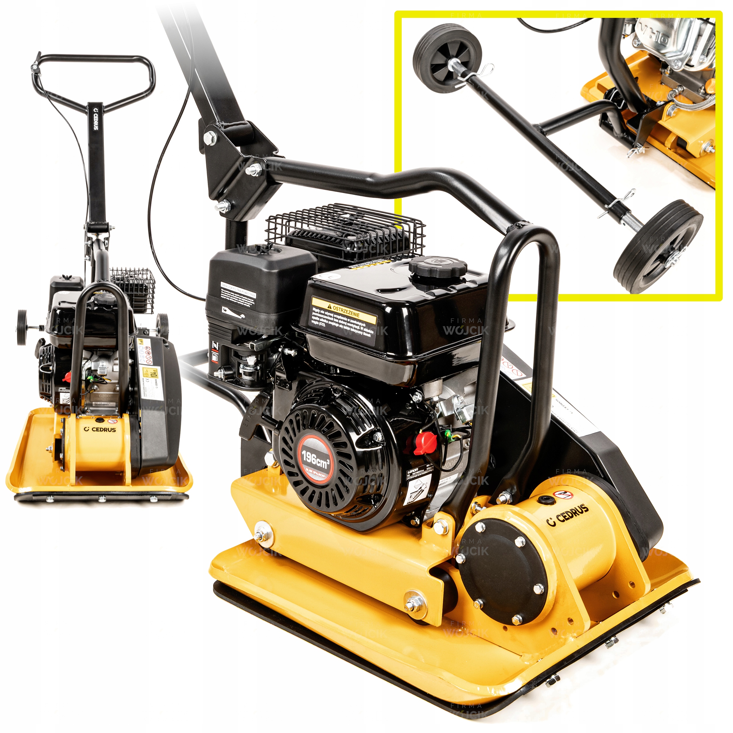 Zagęszczarka płytowa Spalinowa 6,5KM Cedrus ZG02 Głębokość 30CM