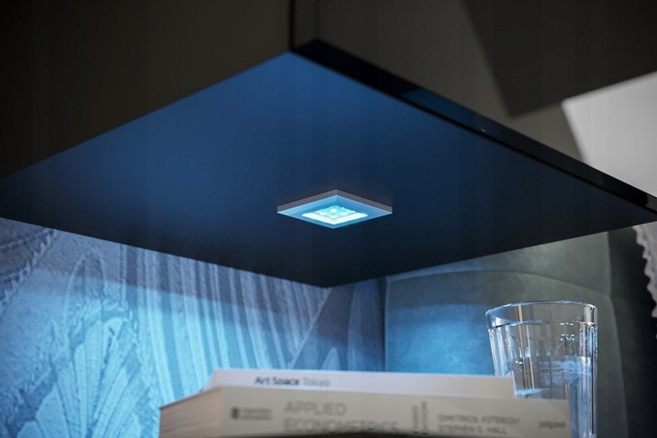 Meblościanka Salon Meble lampa led MANHATTAN 1B Wykończenie połysk