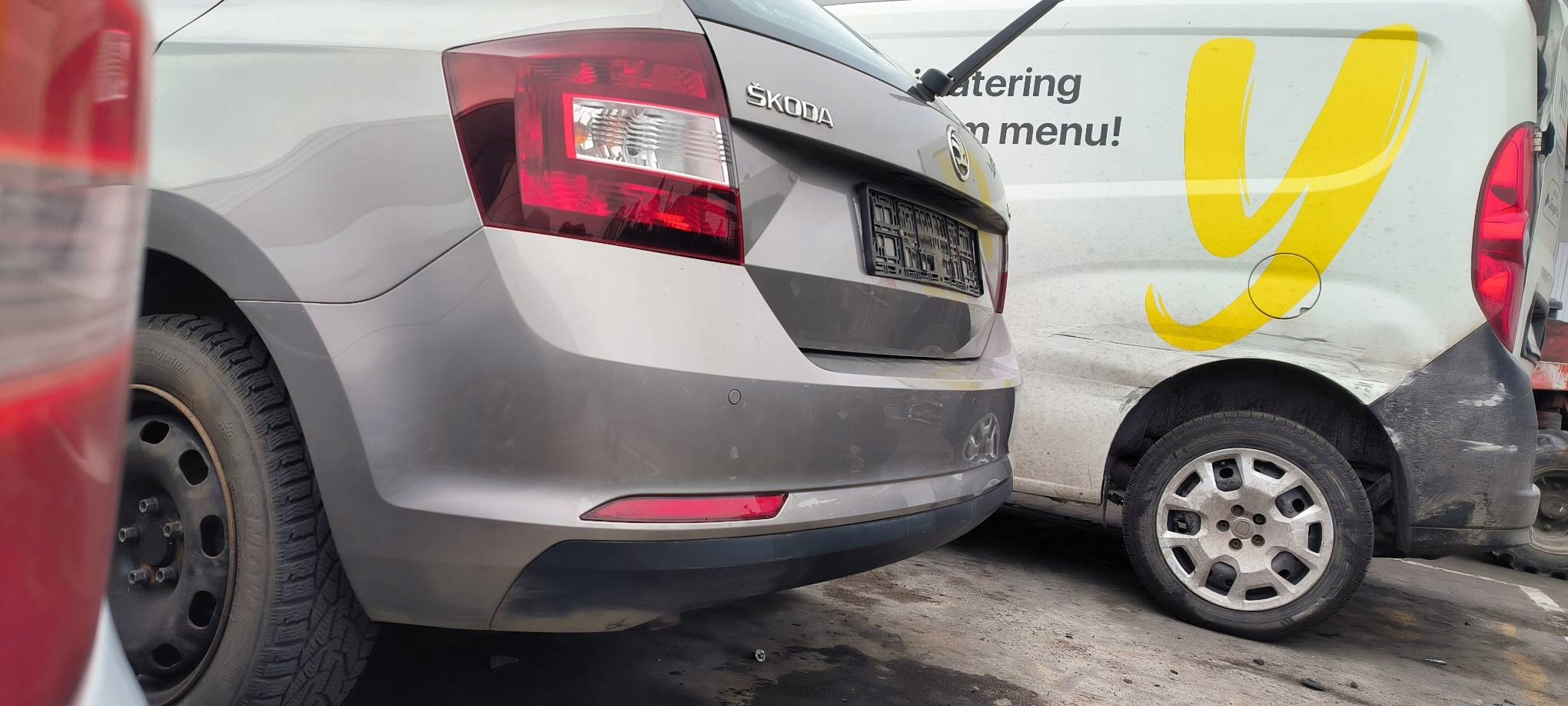 bumper rear part PDC LF8H HB SKODA RAPID LIFT