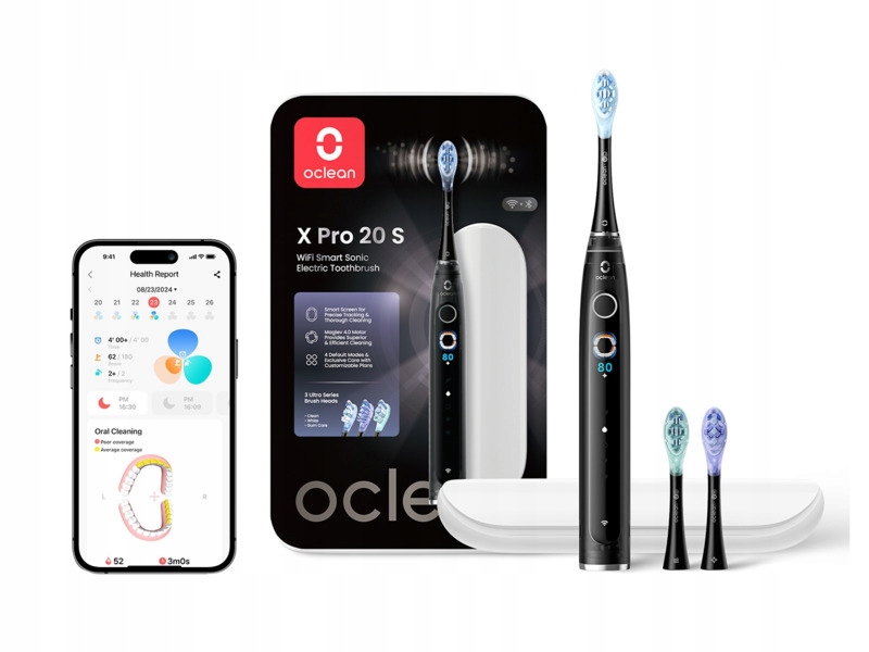 Szczoteczka soniczna Oclean X Pro 20 Set Czarny