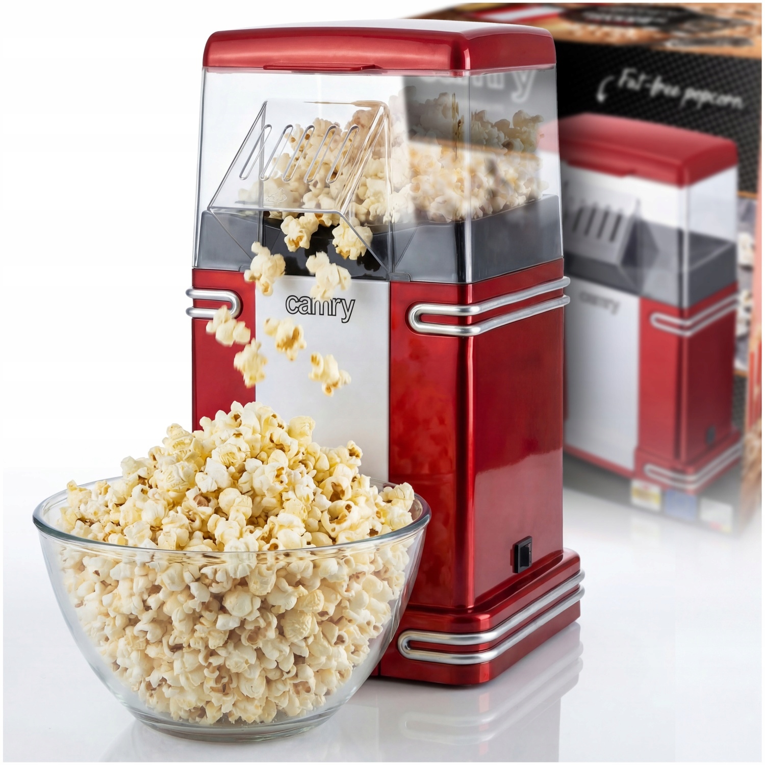 Urządzenie Maszyna do robienia popcornu beztłuszczowe do domu mocne 1200W