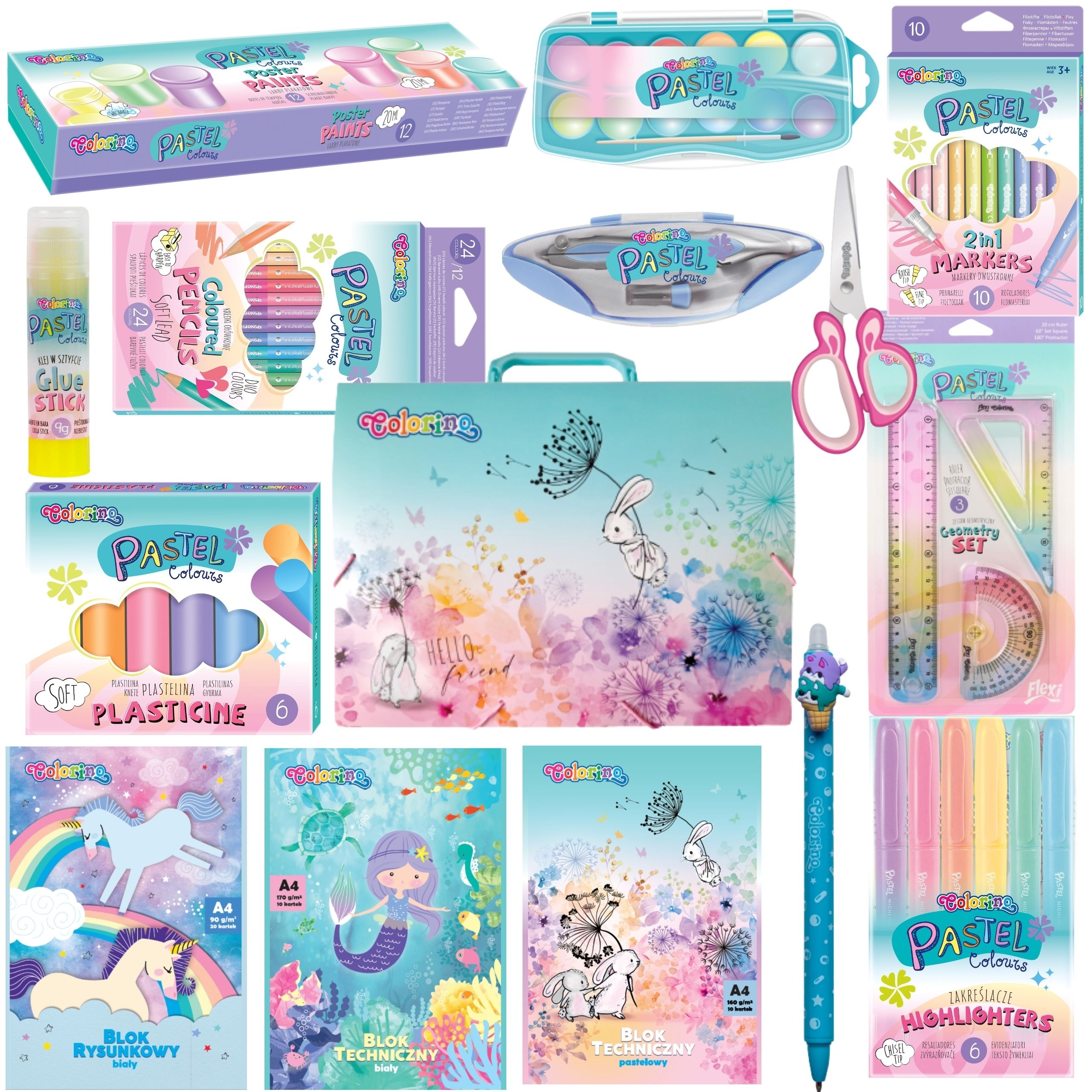 

Premium Wyprawka Szkolna zestaw Colorino Pastel