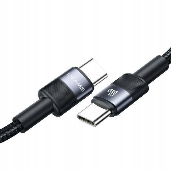 Usams Kabel Usb-c na Usb-c 60W 1,2m for set Fast Charging stalowy/tarnish S