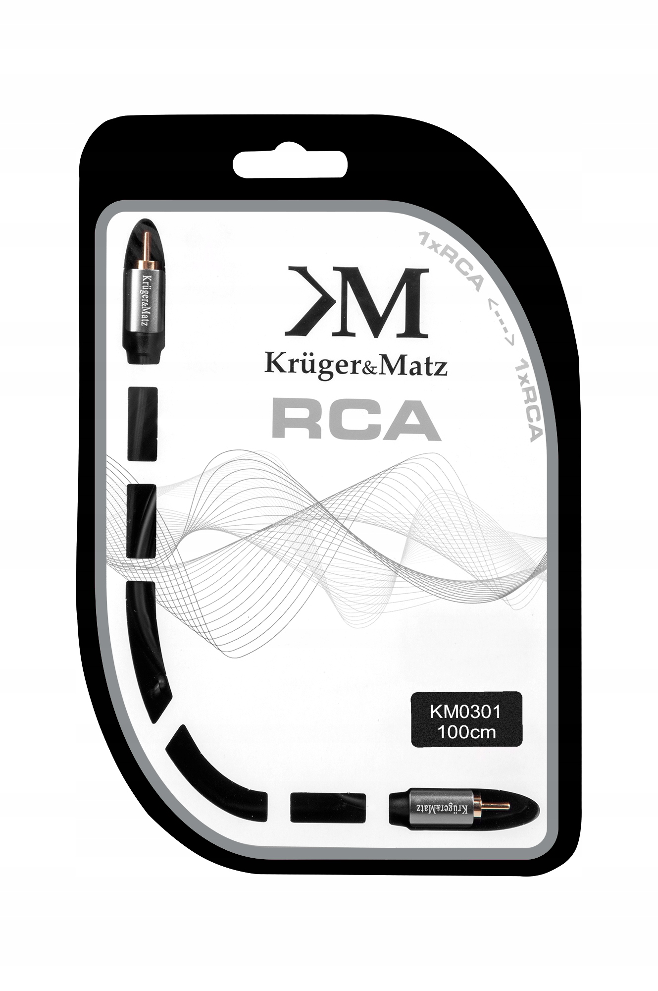 Kabel 1RCA-1RCA 1.0m Kruger&Matz (1LL) Kod producenta KM0301