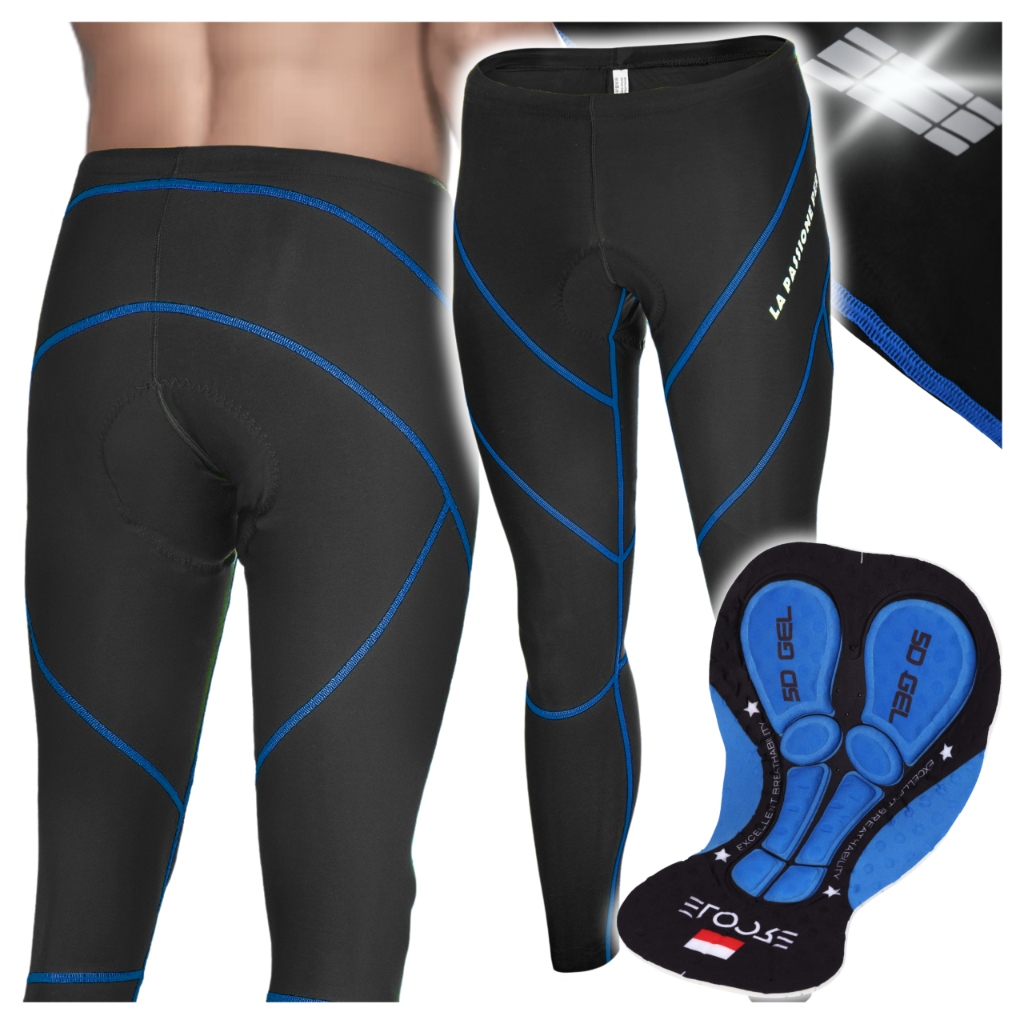 Cyklistické kalhoty na kolo M Dlouhé cyklistické legíny pro muže s vložkou