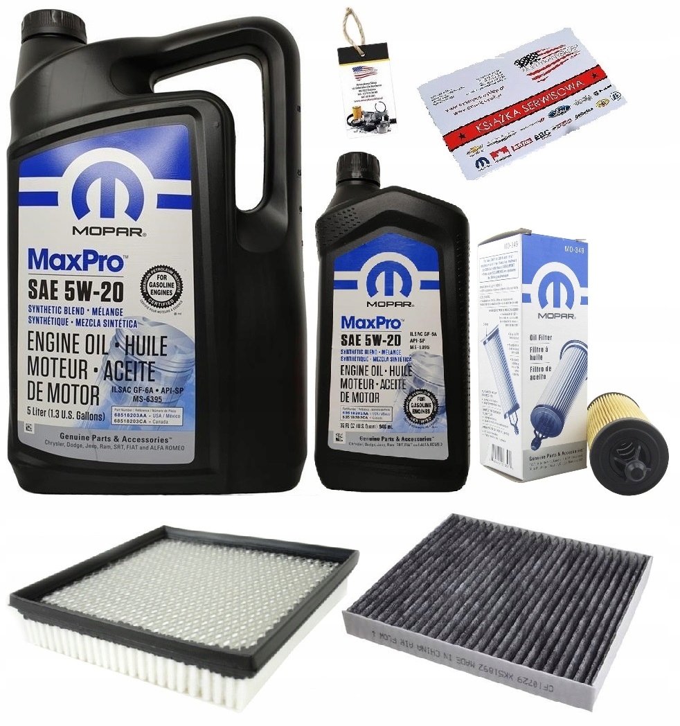 MOPAR 5W20 + FILTRY DODGE JOURNEY 3,6 14-20