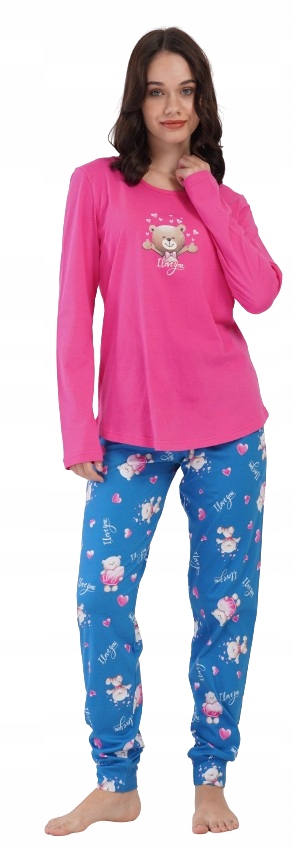 Vtipné Pyžamo Medvídek Bavlněné Pyžamo S Medvídkem Roztomilé Medvídky A Srdíčky L