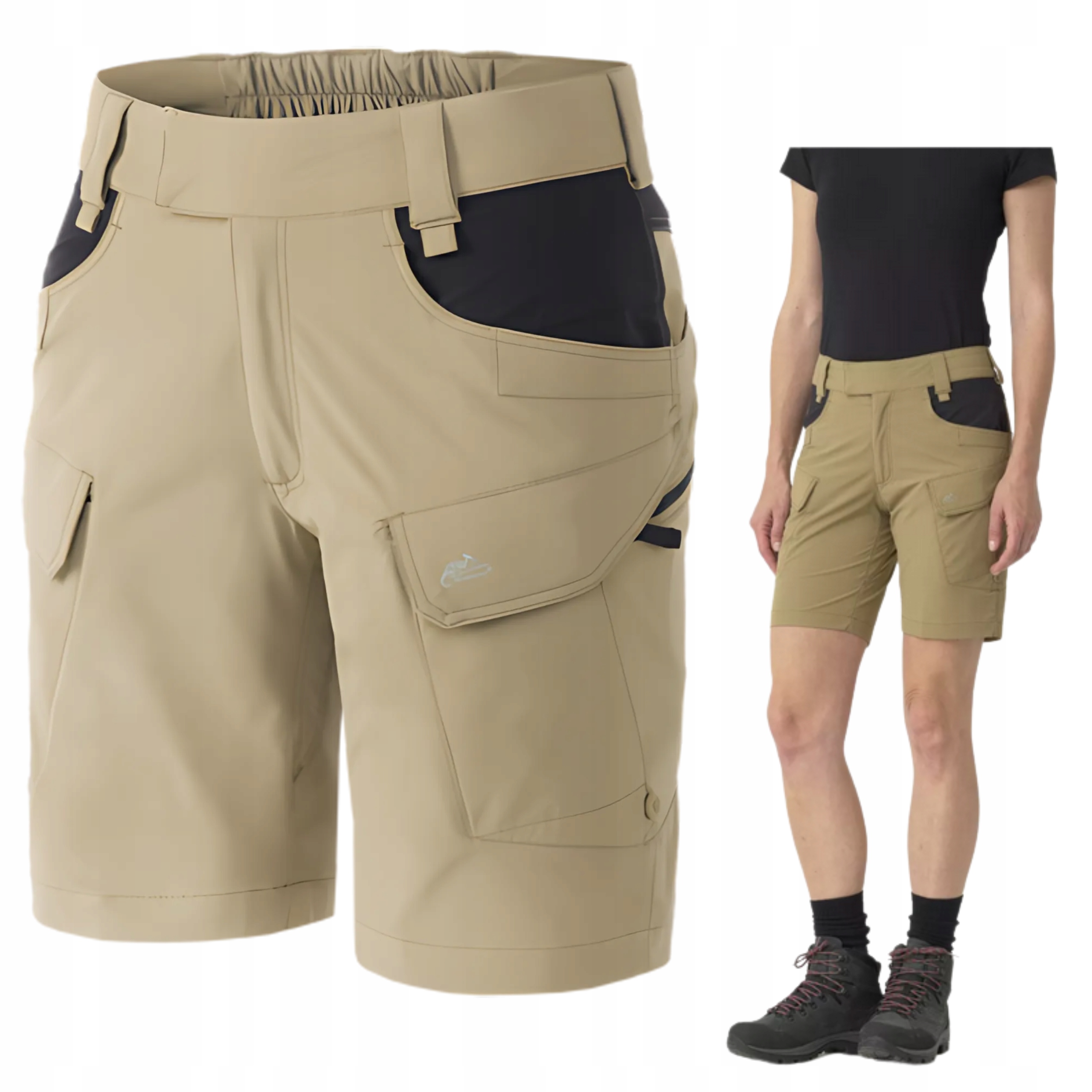 Béžové Kraťasy Krátké Šortky Helikon Kalhoty Otp Béžovo-černé XL