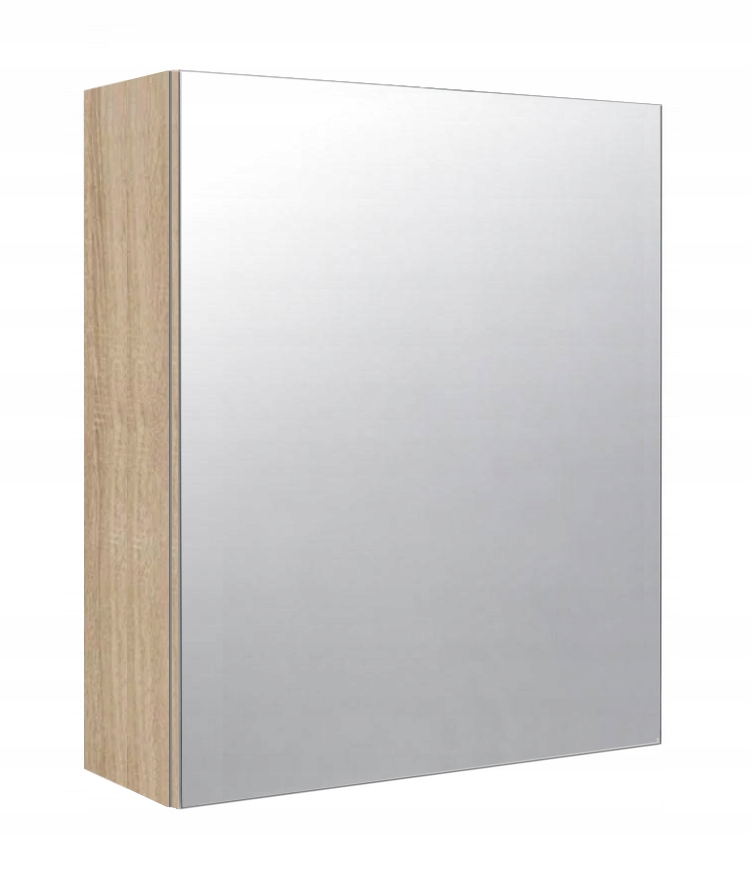 Koupelnová Skříňka Se Zrcadlem Zrcadlová Závěsná Do Koupelny Dub Sonoma 50 cm