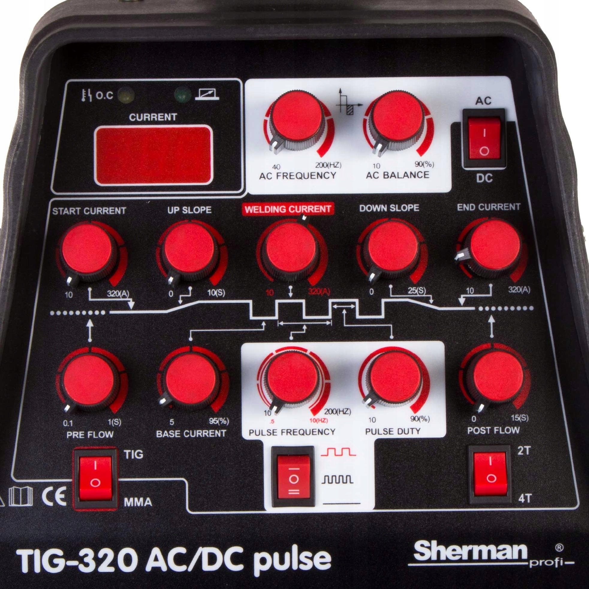 SPAWARKA SHERMAN TIG 320 AC DC PULS MMA CHŁODNICA 400V 320A HF ALUMINIUM Marka Sherman