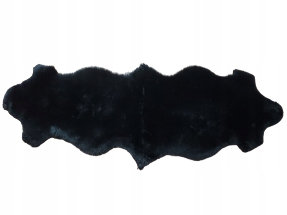 Ovčia koža zošívaná Krátky vlas 3 cm Ovčia koža Čierna prikrývka