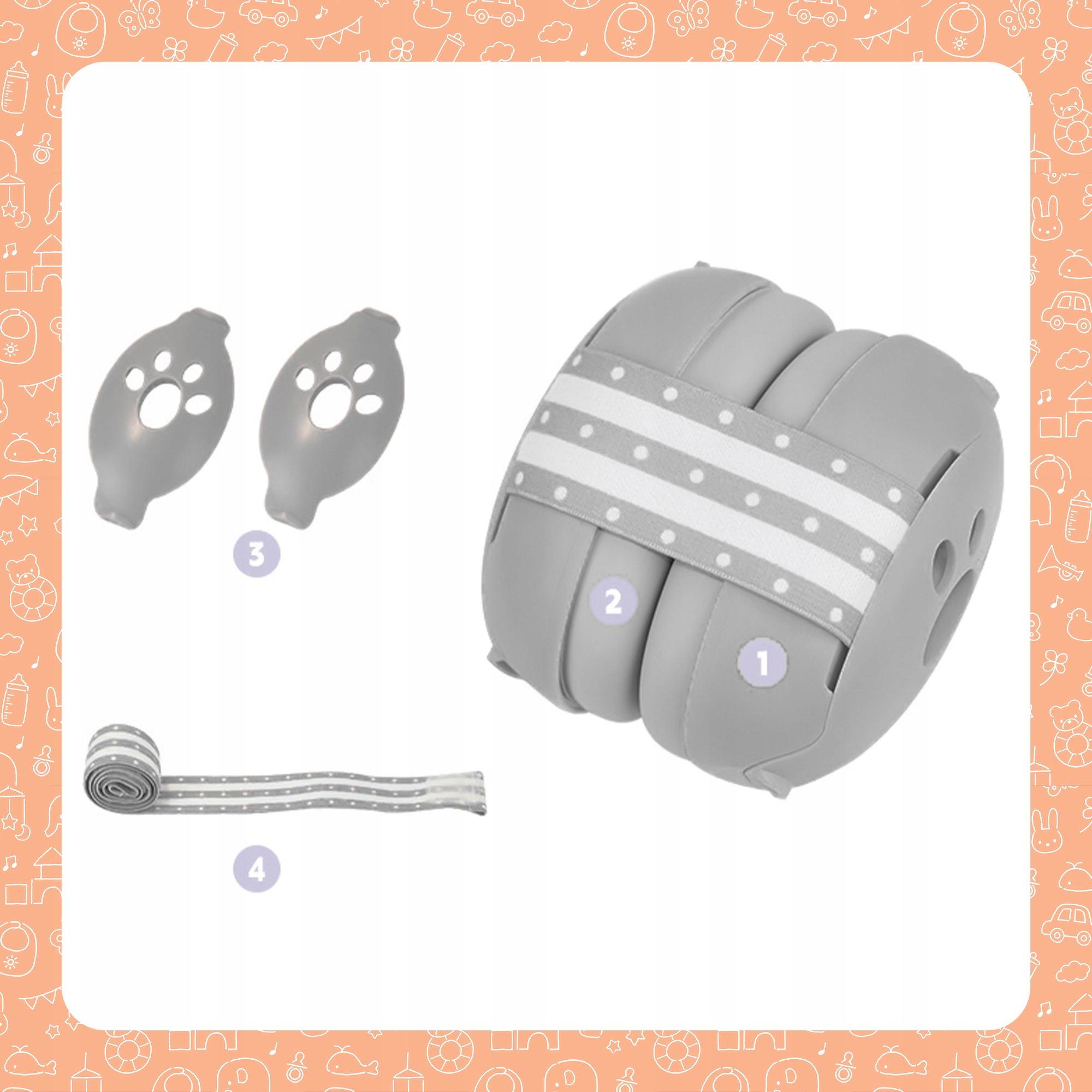 SŁUCHAWKI NAUSZNIKI OCHRONNE WYCISZAJĄCE WYGŁUSZAJĄCE DLA NIEMOWLĄT DZIECI Stan opakowania oryginalne