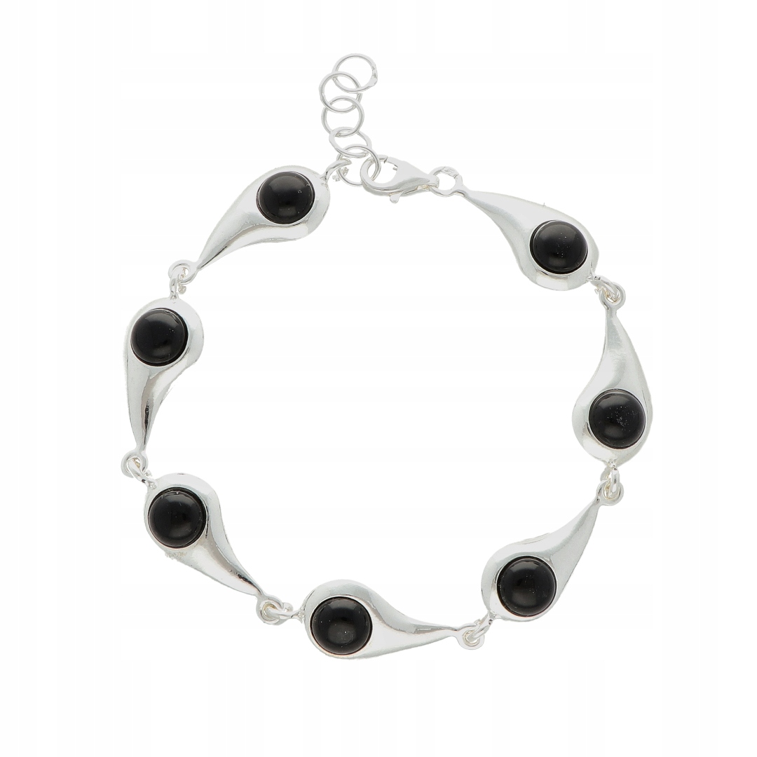 Náramek s onyxem stříbro