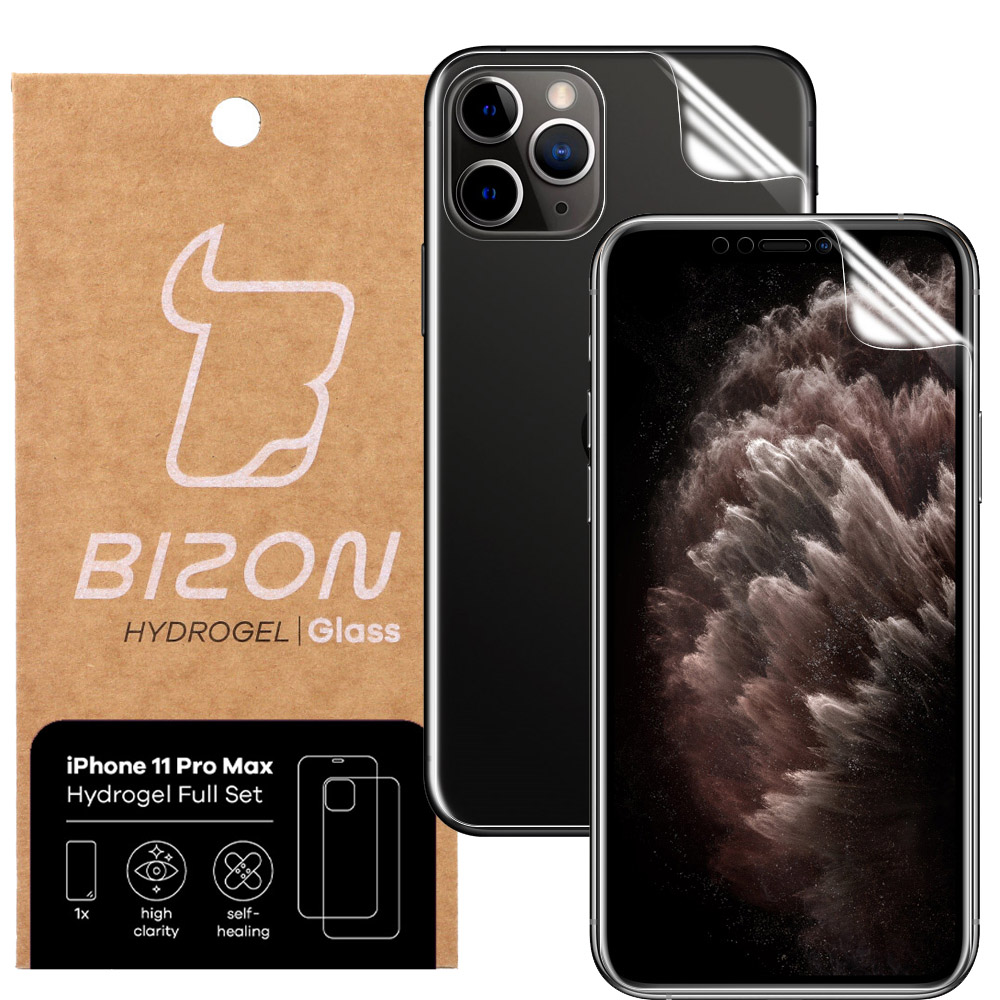 

Folia na tył i przód do iPhone 11 Pro Max, Bizon