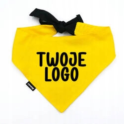 Žlutá personalizovaná Nákrčník pro psa, vaše Logo Grafika L