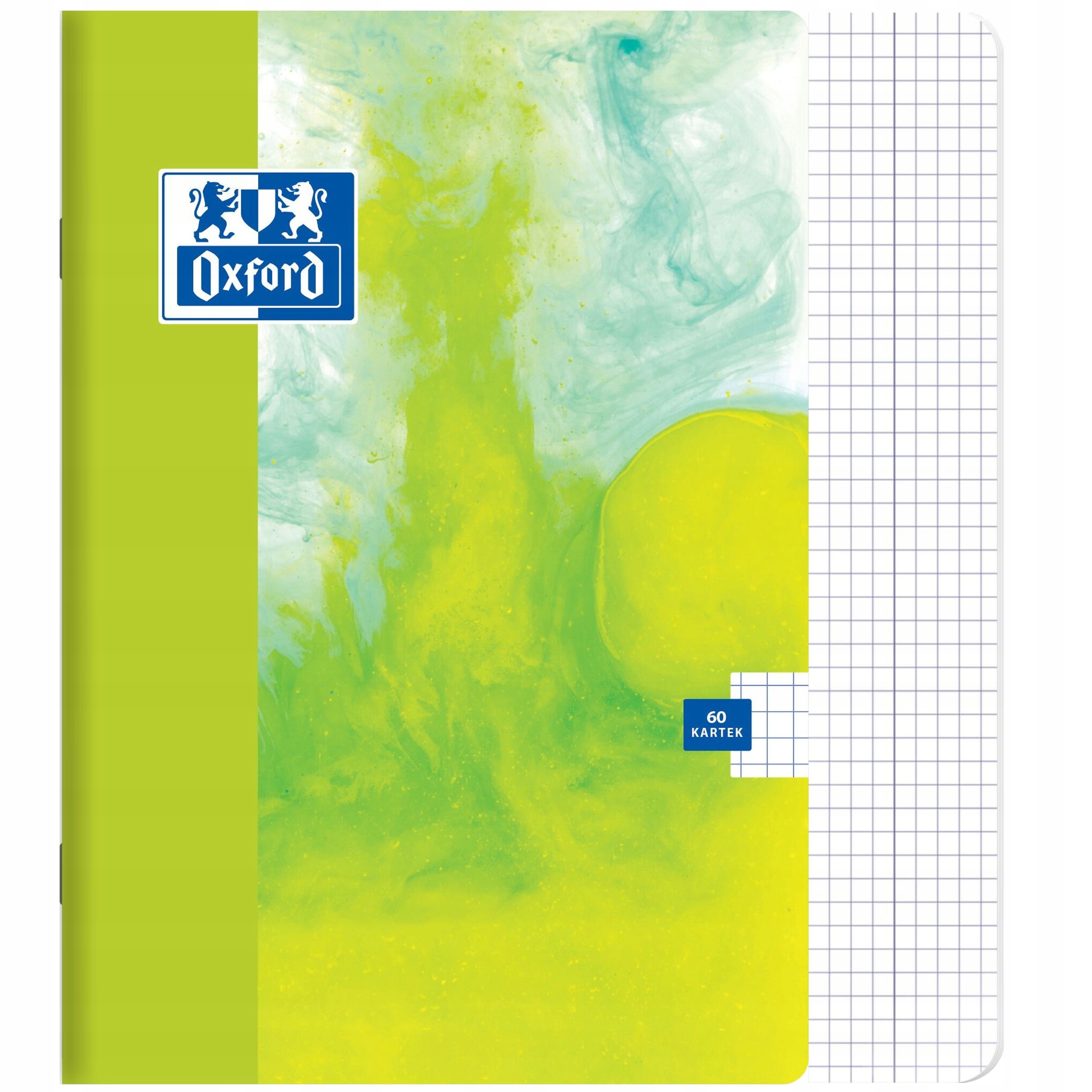 

Zeszyt A5 Oxford w kratkę 60 kartek 90g limonkowy