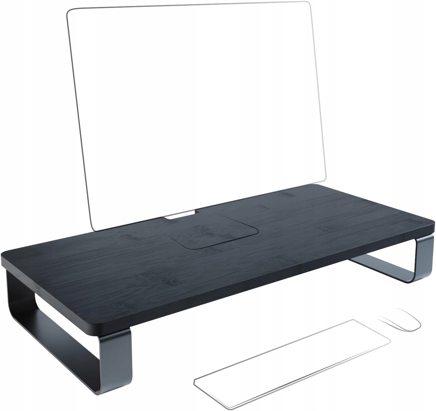 Police Na Stůl Pod Monitor A Televizor S Vysokým Organizérem Místa Essentials