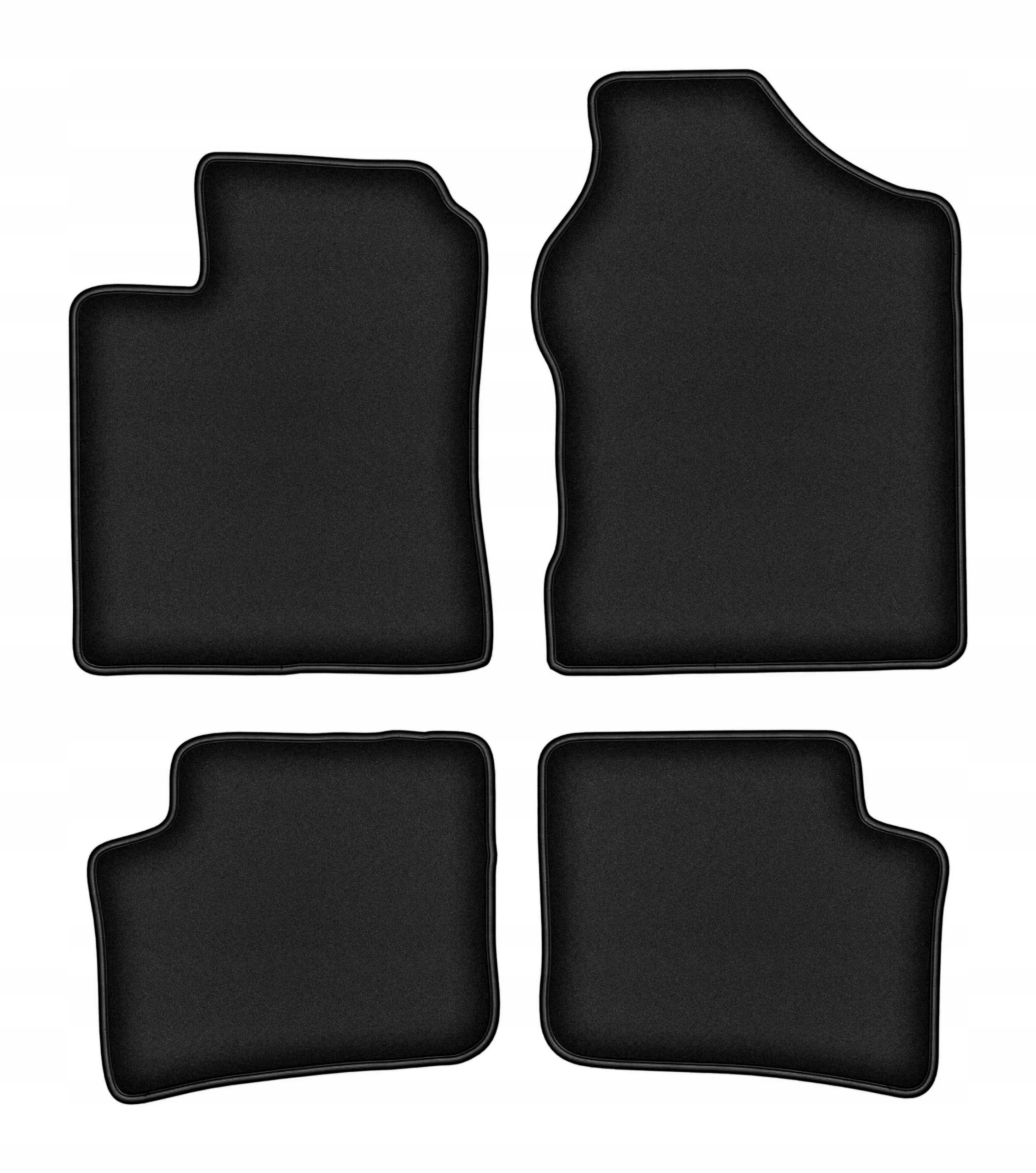 Velúrové koberčeky pre Daihatsu Trevis 2006-2009 komplet Durban čierne 4 ks