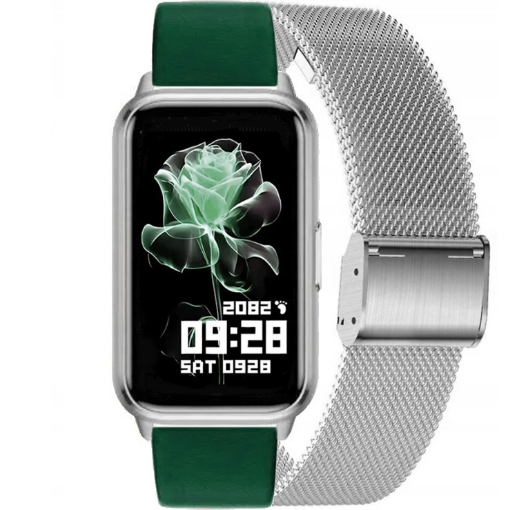 Chytré Hodinky s Amoled Dámské Hodinky 2 Pásky Sms hovory Sport Zdraví