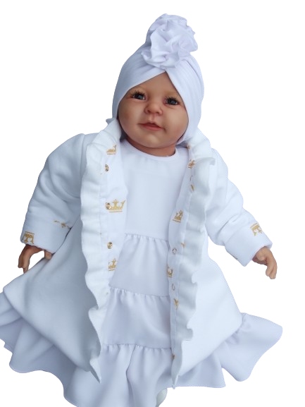 Odzież do CHRZTU- komplet 3cz. UBRANKO 68r Kolor biały