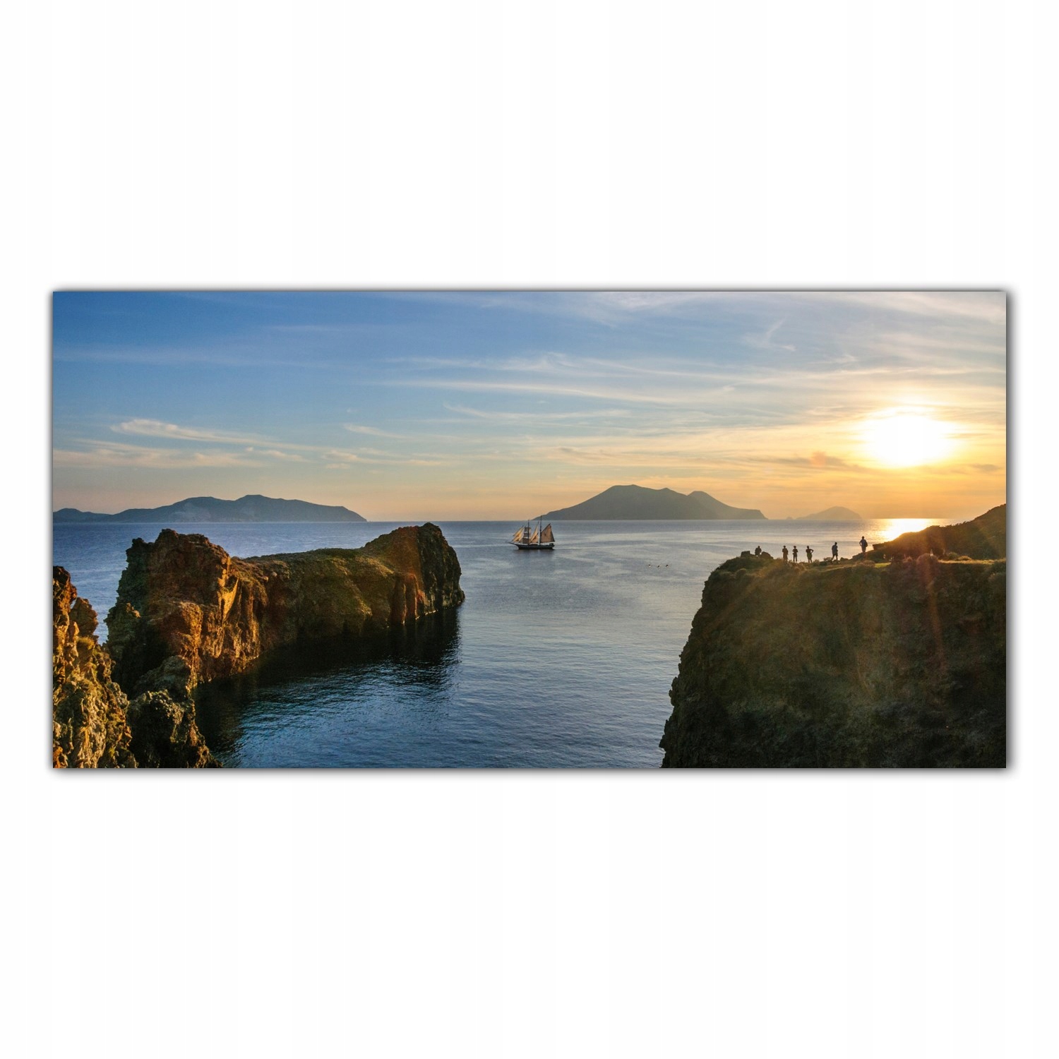Tropiki Západ Slunce 100x50 Tvrzené sklo panel