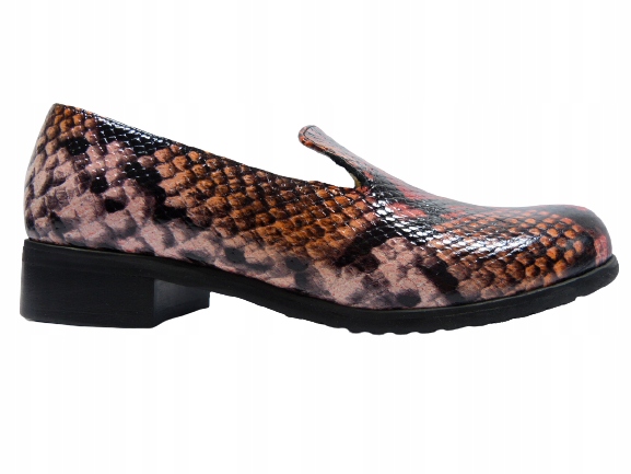 barevné polobotky mokasíny dámské polobotky hadí kůže lehké Luca 37