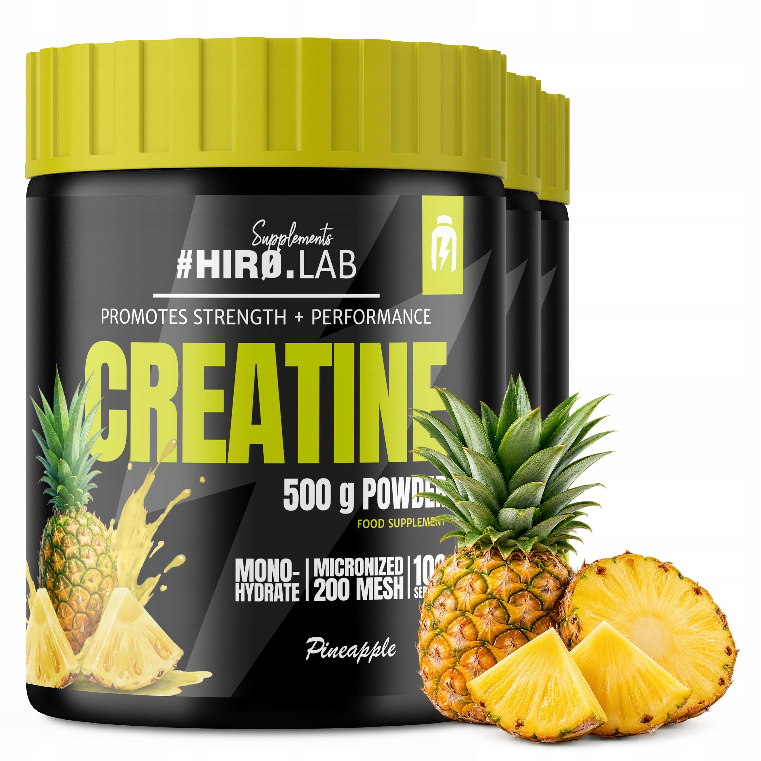 3x Kreatin Creatine Monohydrát 500g +100g Kreatin Ananas Síla 240p Hiro
