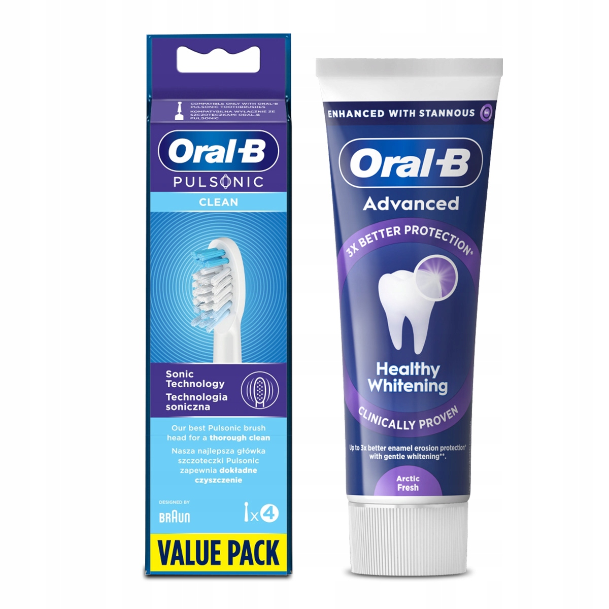 Oral-B: Końcówki do szczoteczek Pulsonic Clean Pasta do zębów Advanced