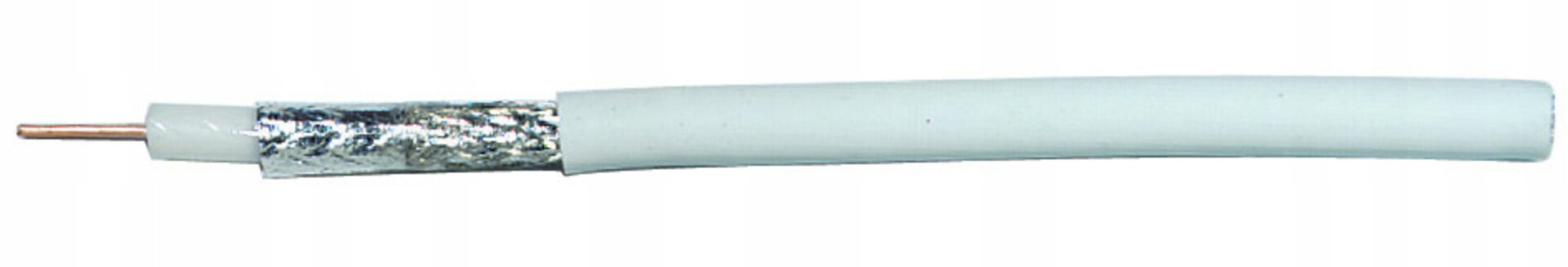 Koaxiálny kábel Emos CB100F 100m 75Ohm biely pre Tv Sat Cctv