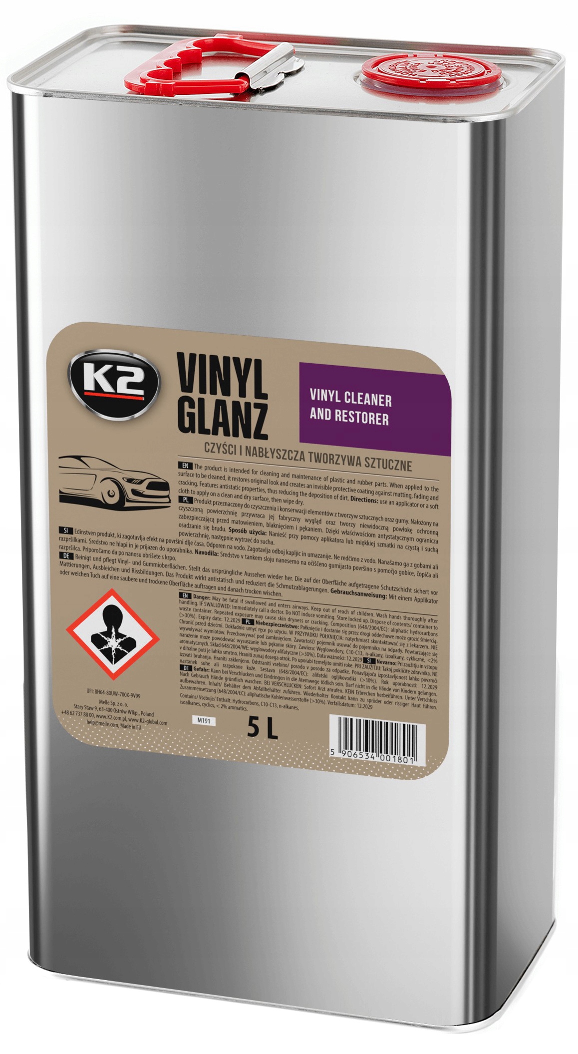 

K2 Vinyl Glanz Nabłyszczacz Gumy Opon Plastiku 5L