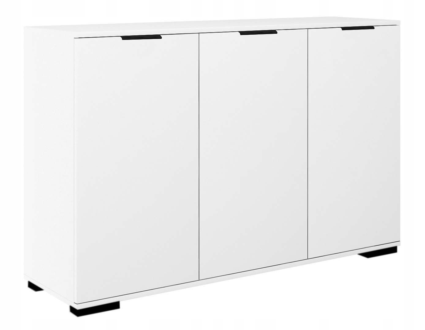 

Komoda Abs K1 120CM Biała Pojemna Czarny Uchwyt