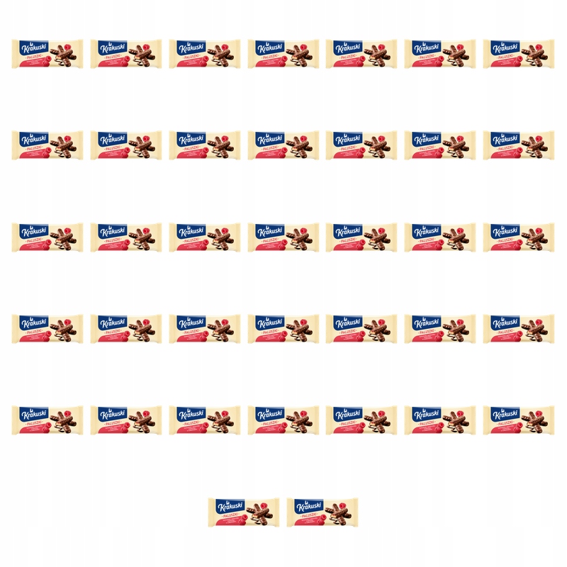 Krakuski Paluszki z galaretką malinową w czekoladzie 144g X37