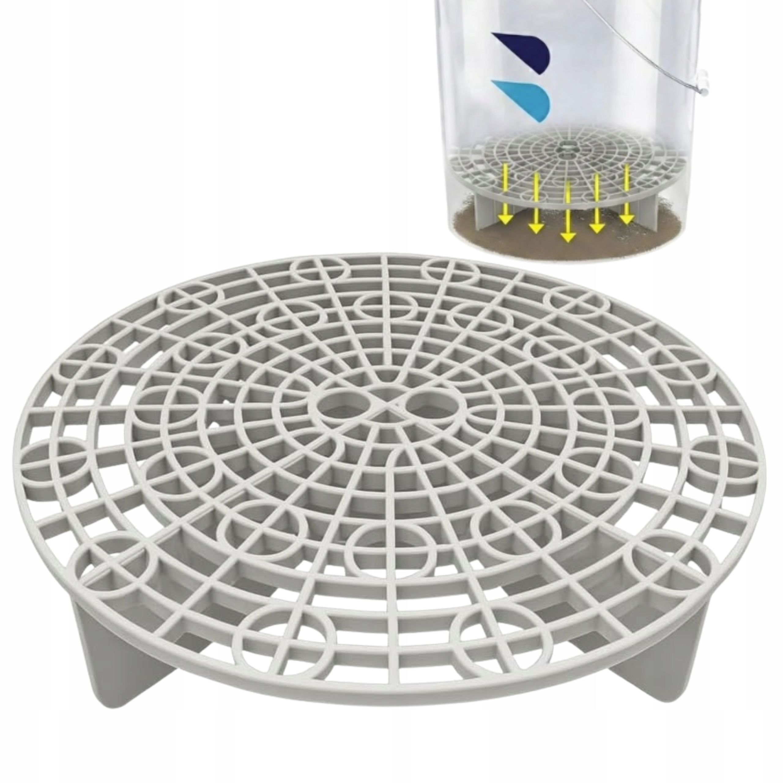 Separator Szary 26,3cm do wiadra detailingowego Nie Pływa! BenBow