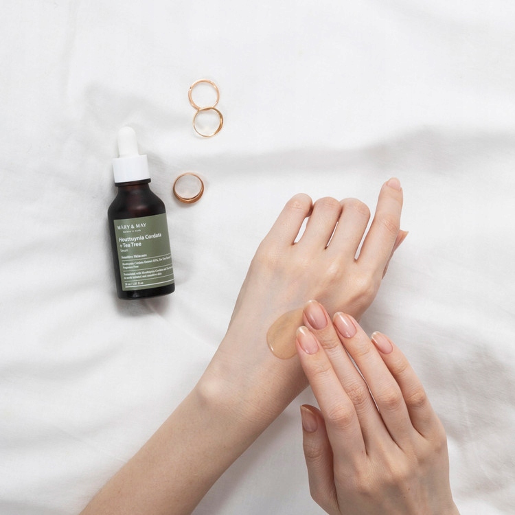 Mary&May Houttuynia Cordata + Tea Tree Serum, 30 ml - Łagodzące podrażnienia serum do twarzy — 5