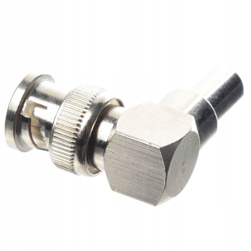 WTYK BNC RG 59 KĄTOWY ZACISKANY NA KABEL ANTENOWY Złącza wtyk BNC