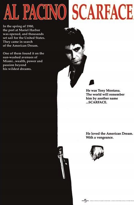 

Plakat Film Scarface Człowiek z blizną 61x91,5 cm
