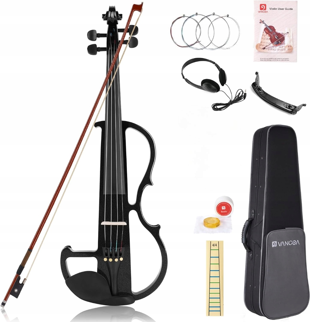 Elektrické Housle Kalafuna Audio Vangoa 4/4 Akcesoria Javorové Pouzdro
